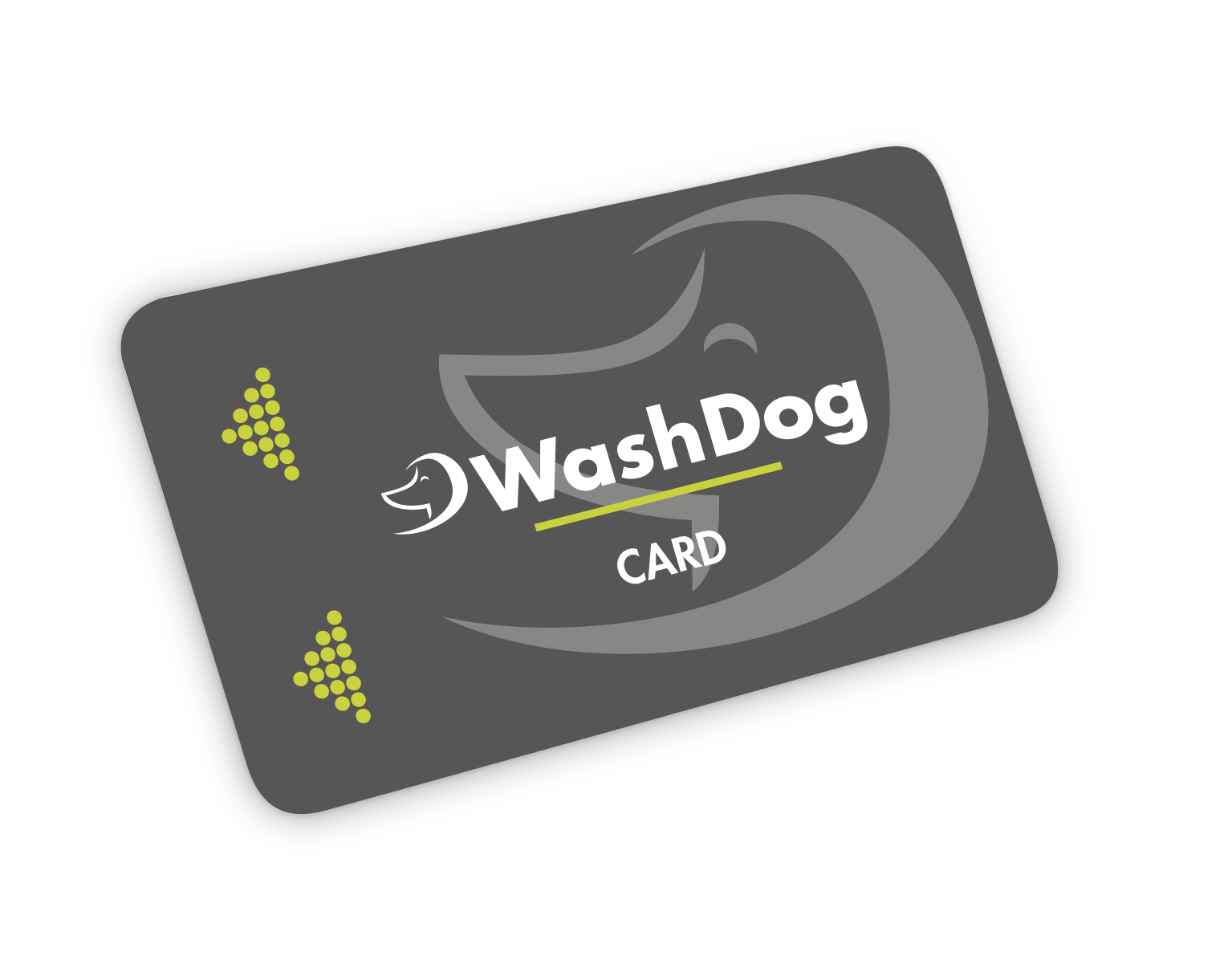 Carte wash dog sur fond transparent donnant accès au self-service 7 jours sur 7