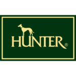 Logo Hunter fond vert et écriture jaune pâle